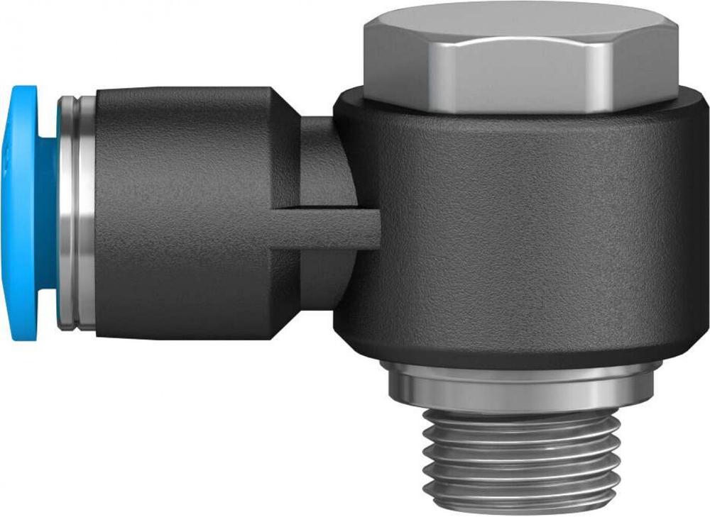 QSLV-G1/8-6-100 Угловой штуцер с цанговым зажимом и резьбой