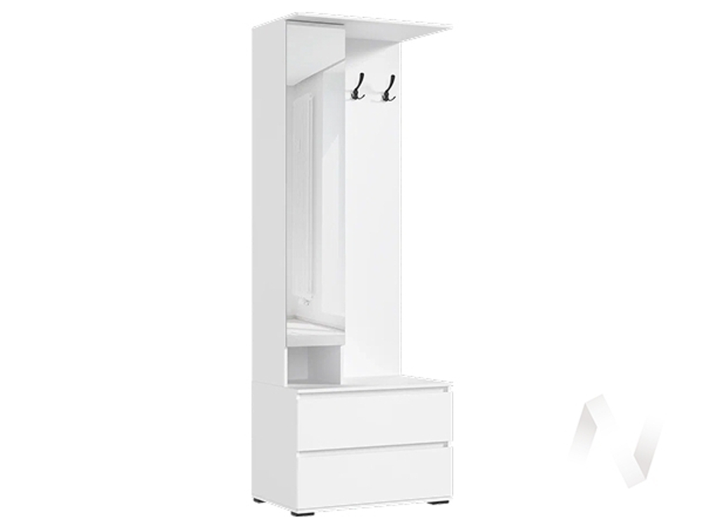 Прихожая Норд (белый/белый глянец холодный)