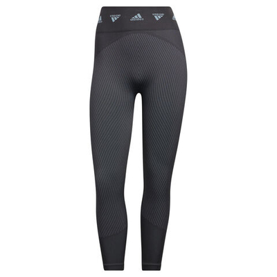 Женские теннисные брюки adidas Aeroknit Branded 7/8 Tight Women - Dark Grey