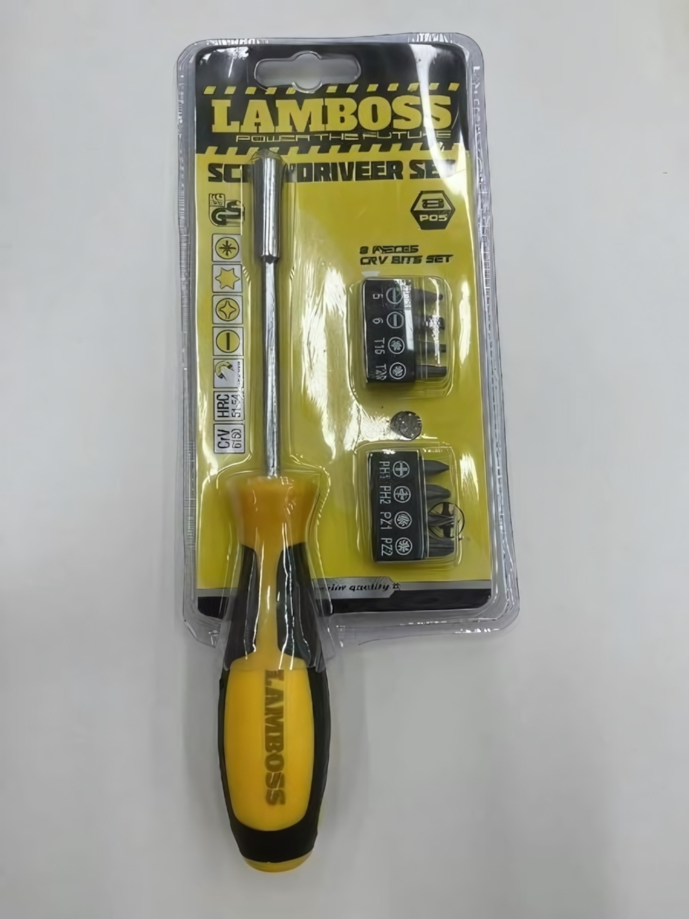 Набор сменных отверток (бит) Lamboss 9 предметов
