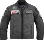 Мотокуртка - ICON 1000 VIGILANTE DROPOUT (текстиль+кожа, черная)