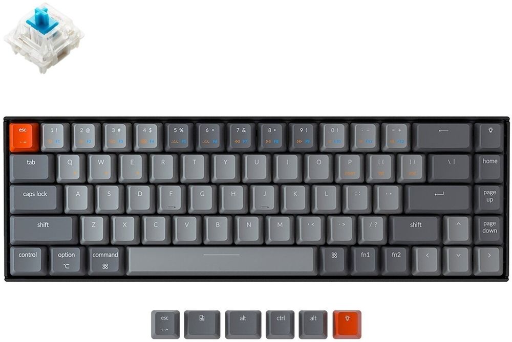Клавиатура Keychron K6 K6V2_Keychron серый