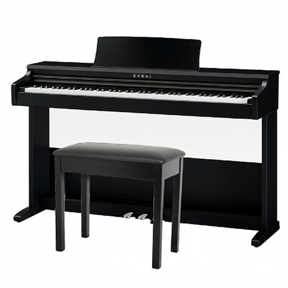 KAWAI KDP75 B - цифровое пианино, банкетка, 192 полифония,механика RHC, цвет черный