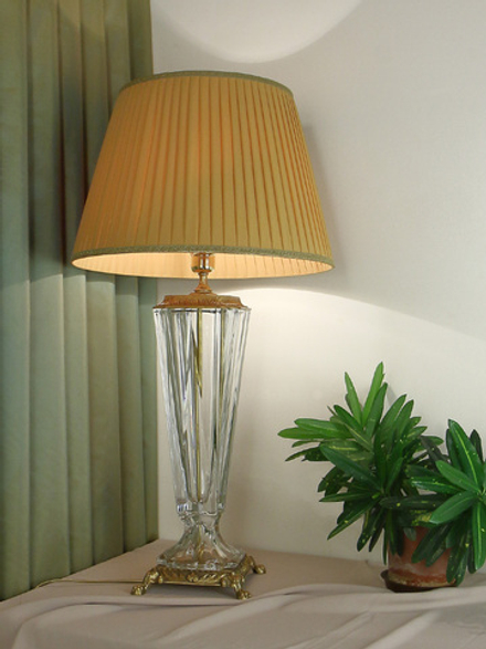 Olympus Brass Лампа настольная из венецианского стекла на бронзовом основании с абажуром