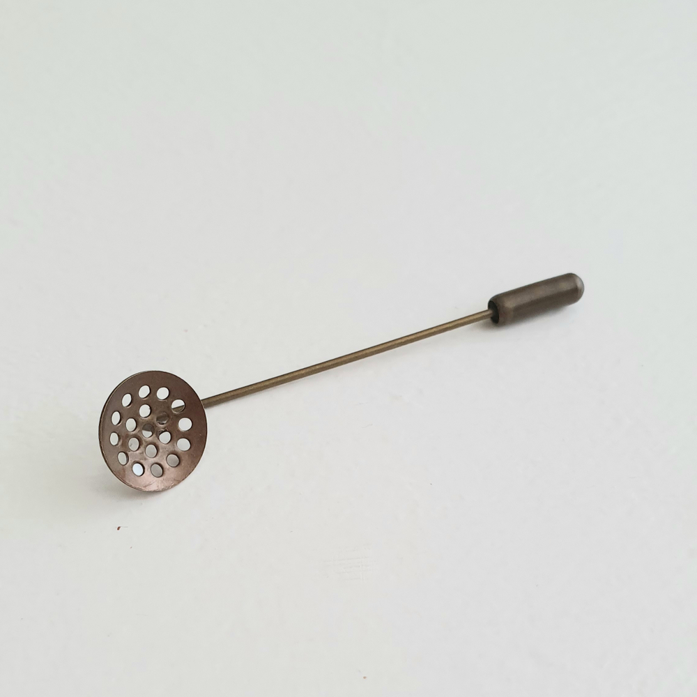 Основа - игла для броши с Кругом Бронза 6 см