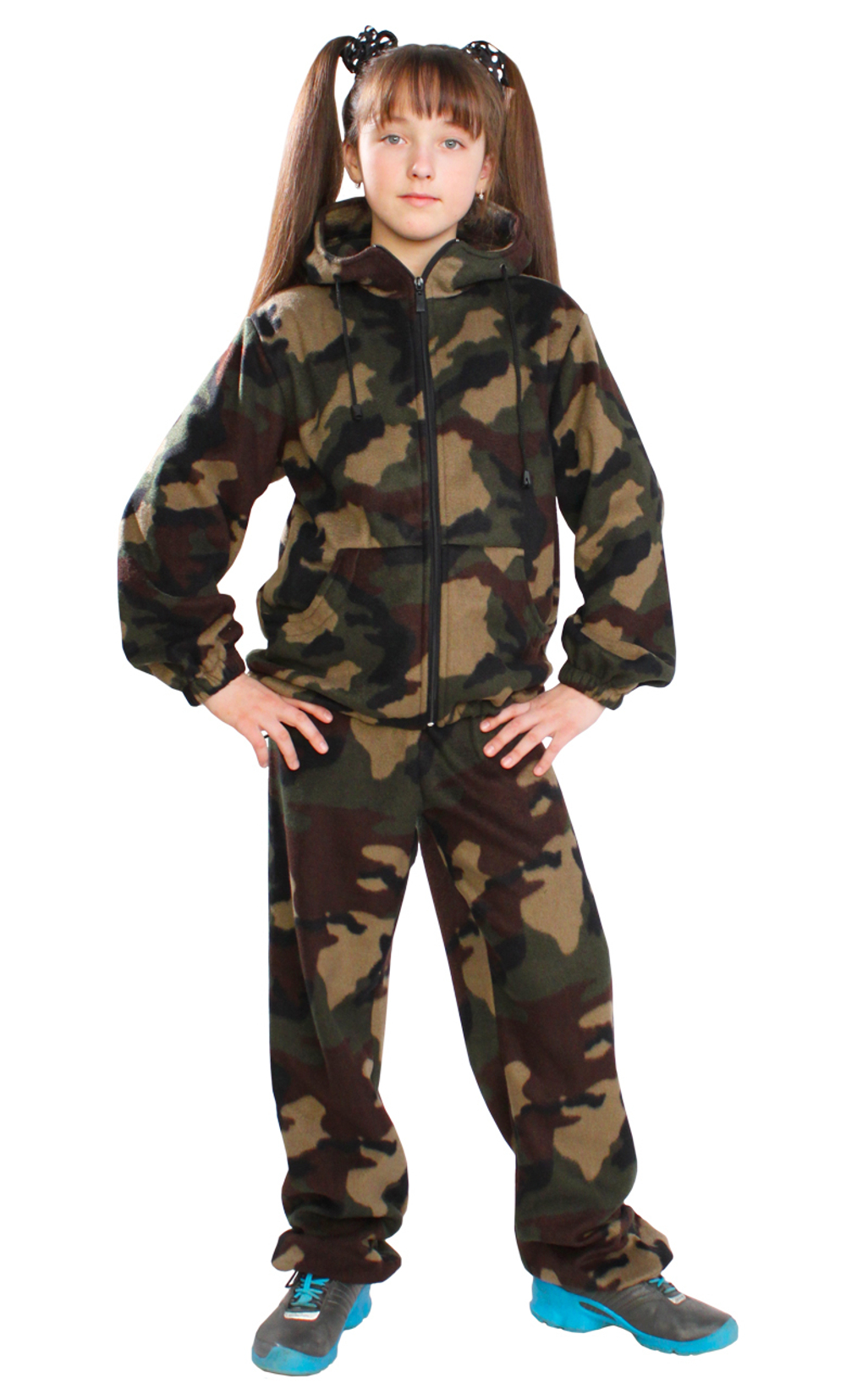 Костюм детский Флисовый зелёный КМФ