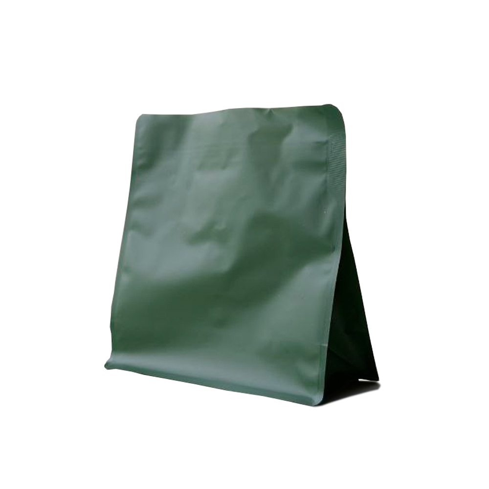 Пакет для кофе 1 кг (Квадропак квадратный — тёмно-зелёный)