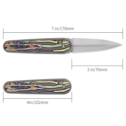 Нож складной SRM 251MB-GX Twin Beadblast (N690, Rainbow G10/Aluminium)