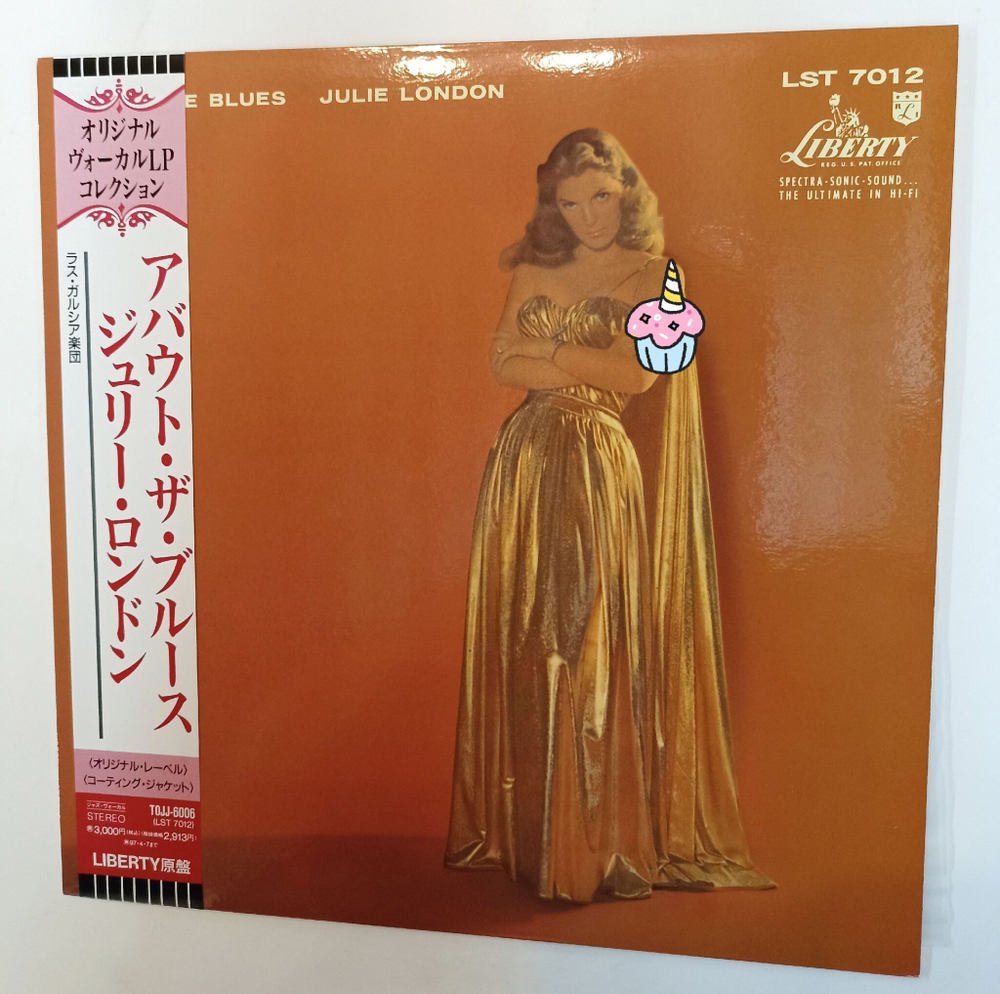 Винтажная виниловая пластинка LP Julie London About The Blues (Japan 1997)
