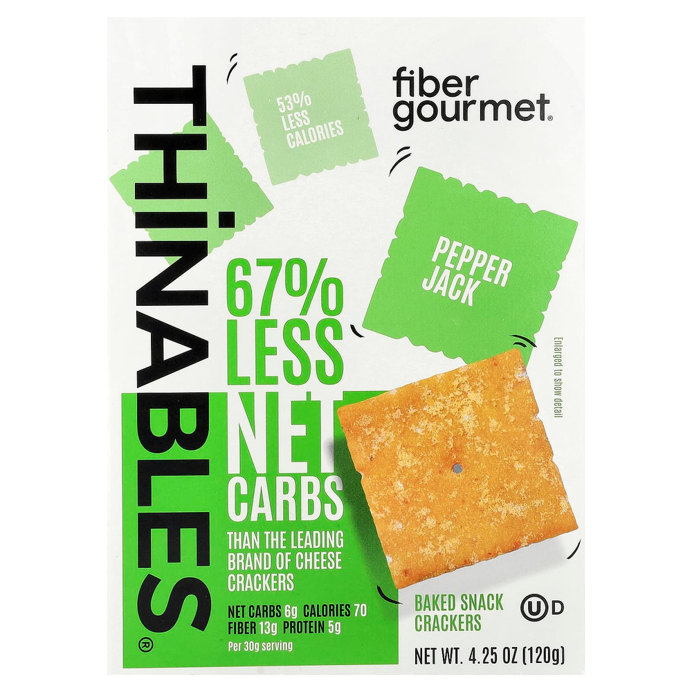 Fiber Gourmet, Thinables®, пеппер Джек, 120 г (4,25 унции)