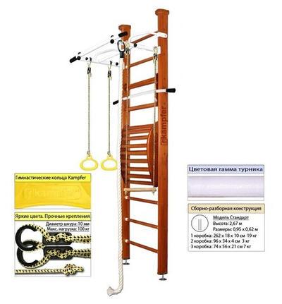 Домашний спортивный комплекс Kampfer Helena Maxi Ceiling 3 м Вишня