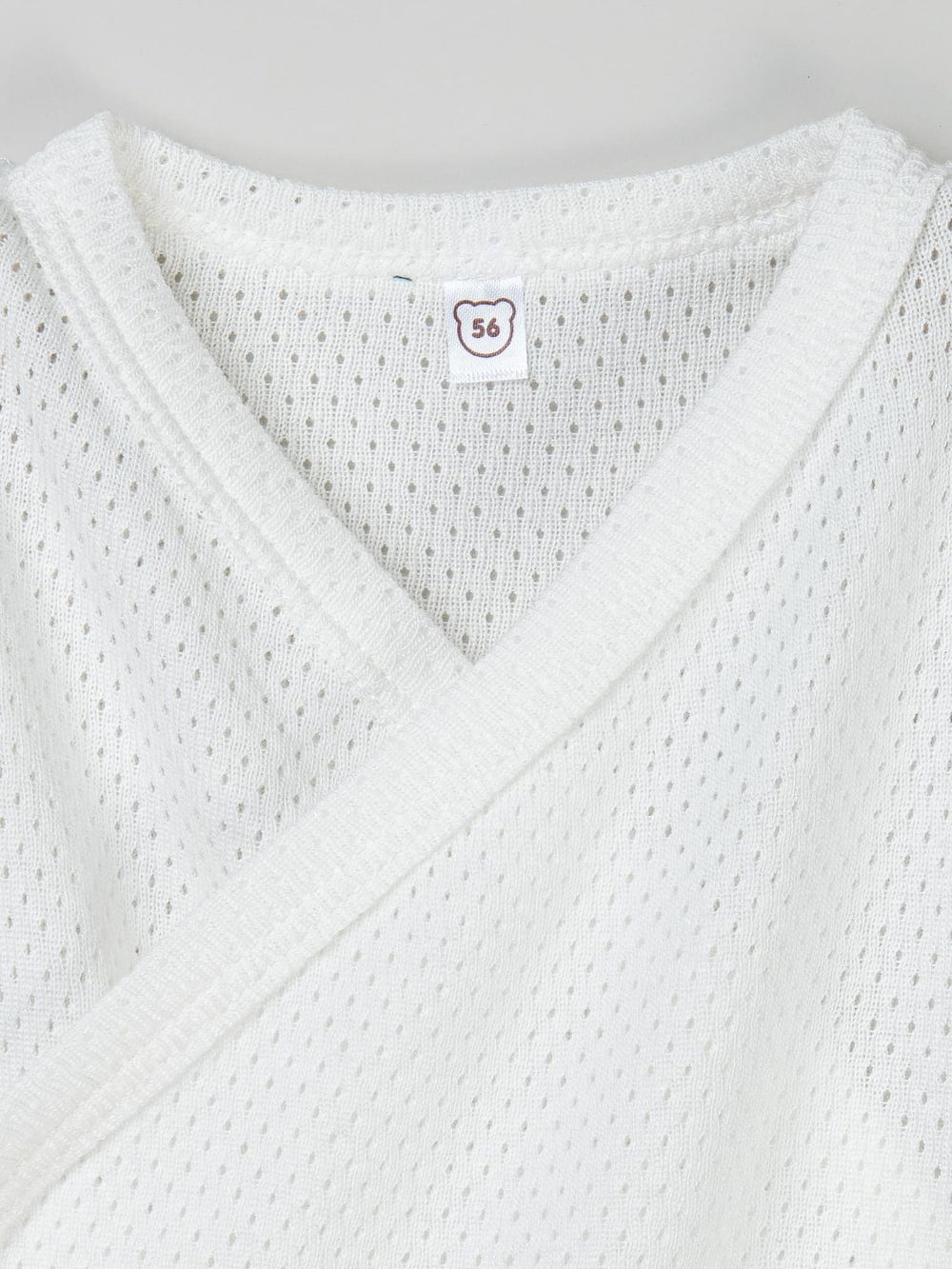 Слип на кнопках "Молоко" из ажурного хлопка 0+