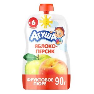ПЮРЕ АГУША ЯБЛОКО ПЕРСИК 90ГР
