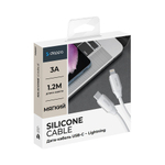 Дата-кабель Silk Type-C - Lightning, 1,2м, 3A, белый