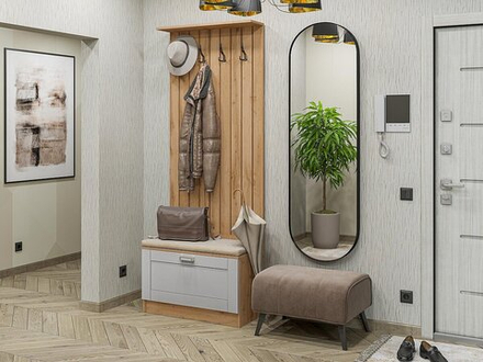 Прихожая Стиль-01 Grey Silk Дуб Вотан