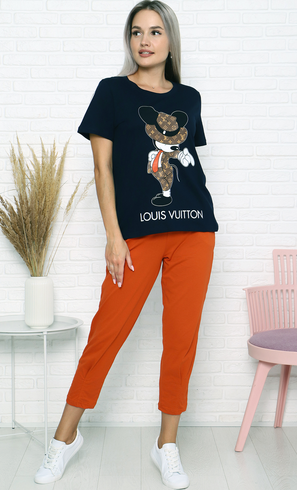 Пижама женская штаны 7/8+футболка ТК-3807