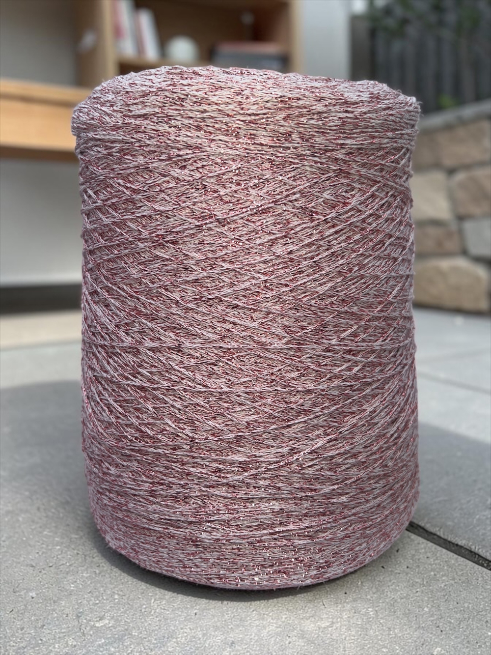 Бобинная пряжа Cotton Lurex (Rosa)