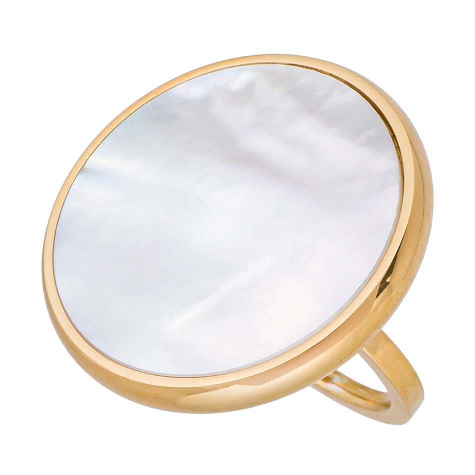Кольцо Fiore Luna SHELL WHITE KR01734-3/8 BW/G