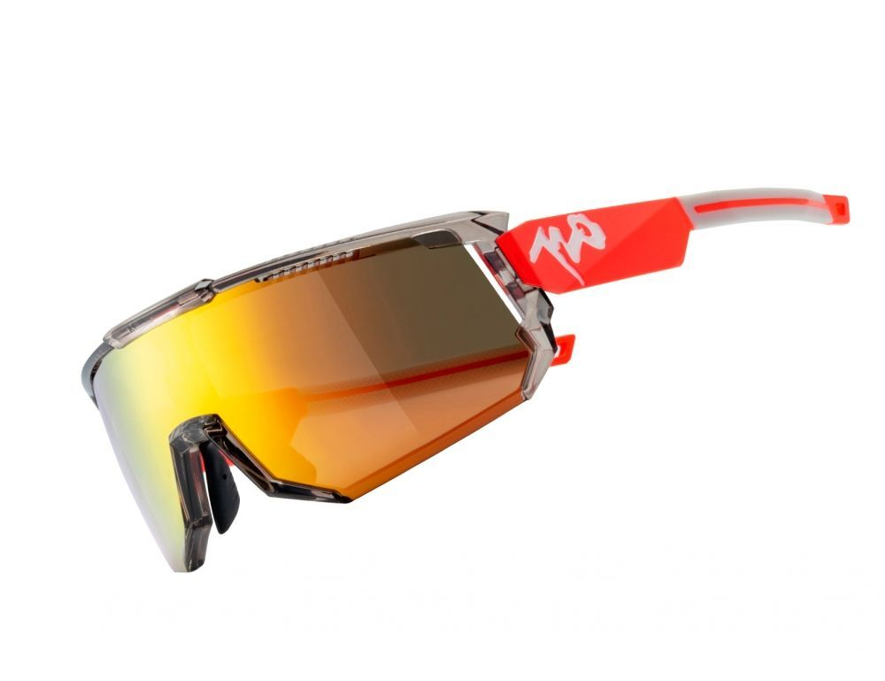 Спортивные очки 720armour Mars / Glossy Translucent Lt. Grey Shale w/ Matte Neon Peach Orange Temple / Champion Gold Ti