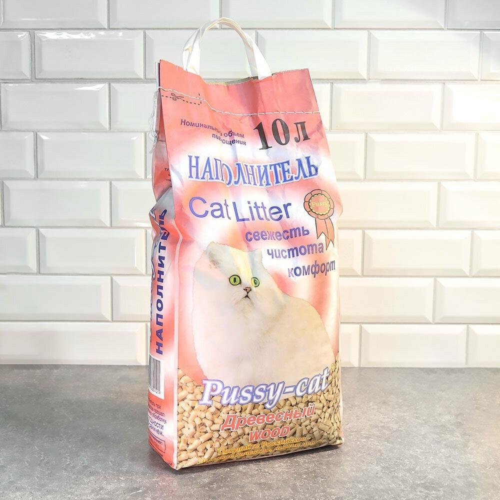 Наполнитель Pussy-cat древесный 10л