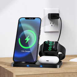 Беспроводная зарядка Hoco cw33 Ultra-Charge 3-in-1 vertical wireless fast charger