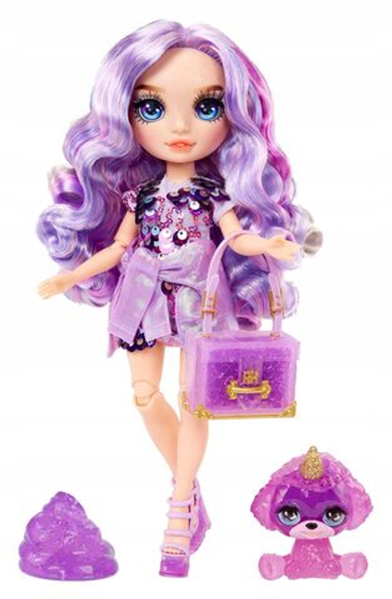 Кукла Rainbow High CLASSIC - Модная кукла Shiny Violet Willow (Фиолетовый) + питомец - Рейнбоу Хай 120223