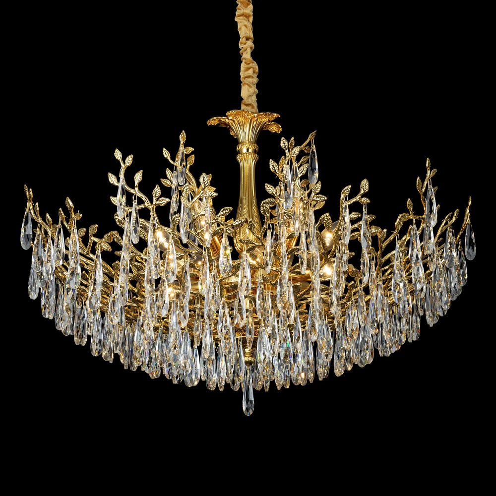 Citilux RITZ CL310122 Люстра хрустальная подвесная Золото