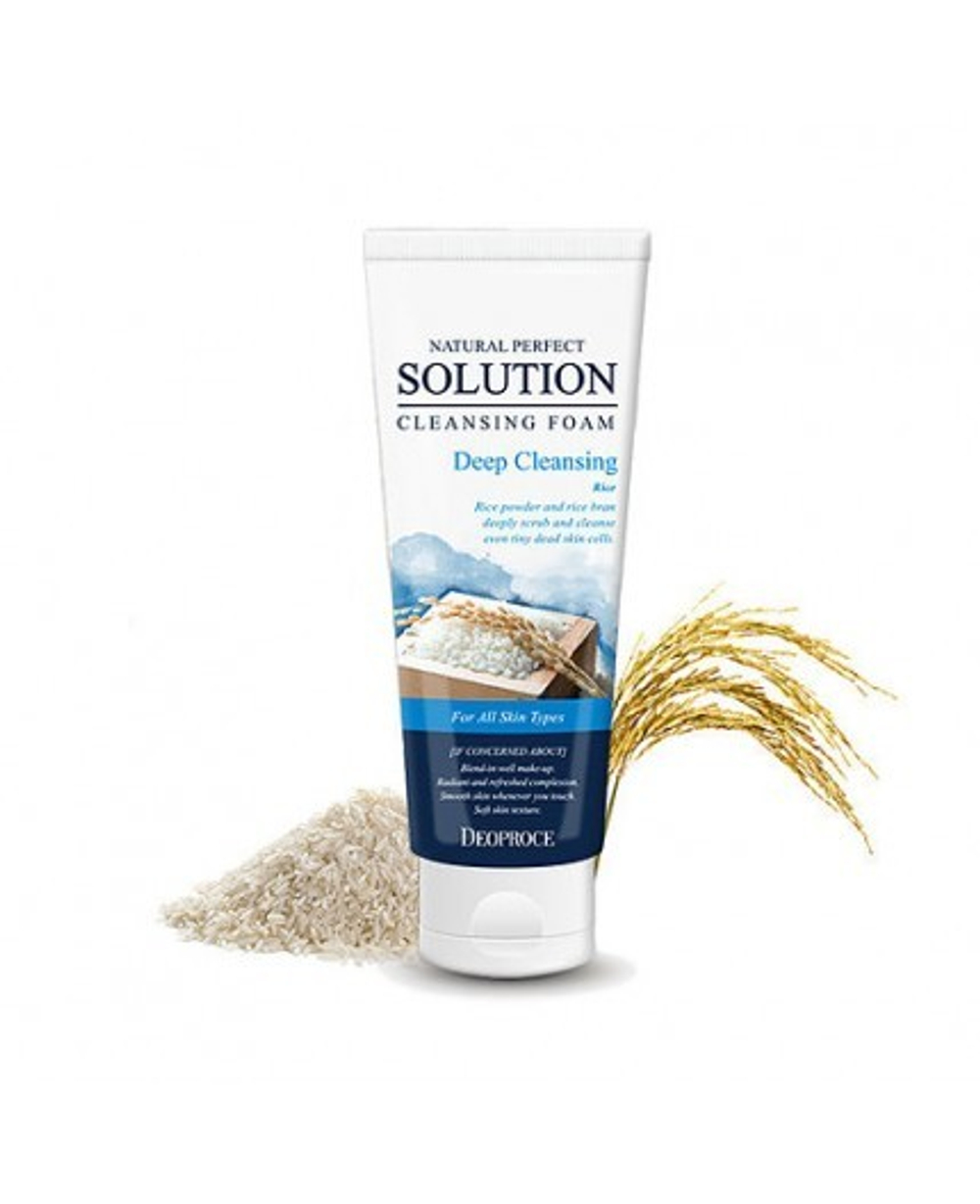 Deoproce Natural Cleansing Foam Deep Cleansing пенка для глубокого очищения с рисовой пудрой