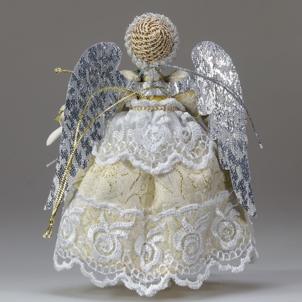 Ёлочная игрушка Ангел в кружевном наряде