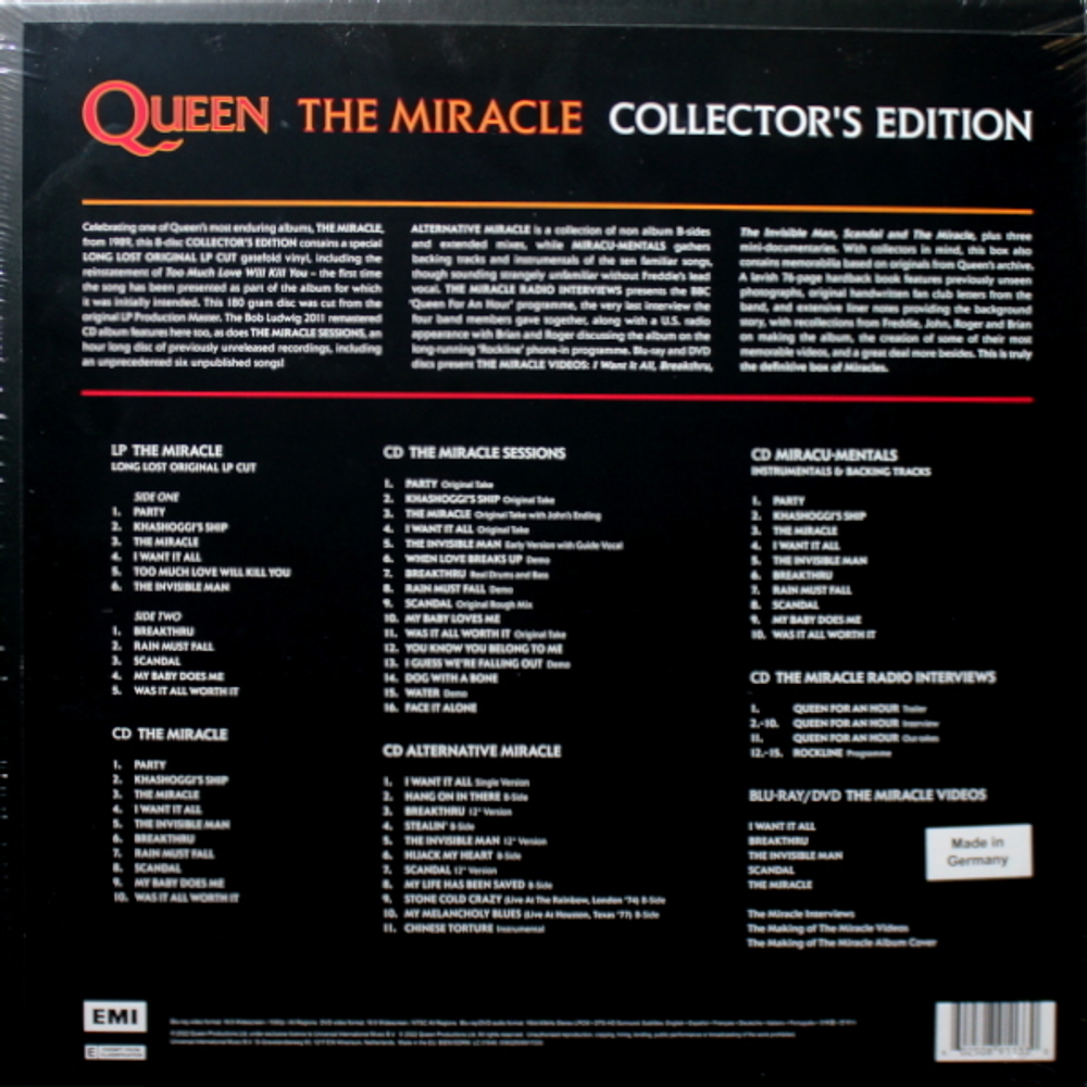 Queen / The Miracle (Deluxe Edition)(LP+5CD+DVD+Blu-Ray)