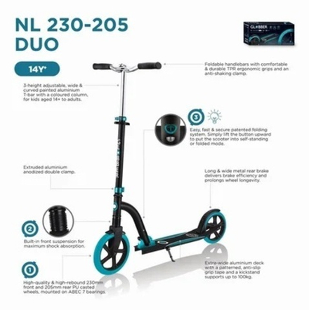 Самокат Globber NL 230-205 Duo синий
