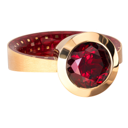 Кольцо с Гранатом, Эмаль, R0178-22/17