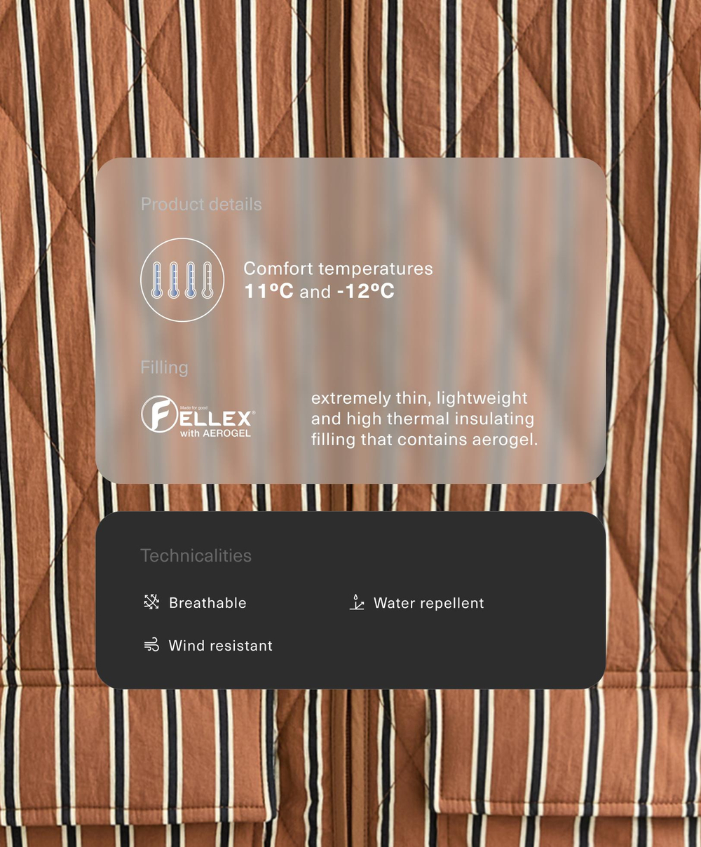 Oysho Водонепроницаемая куртка FELLEX® с утеплителем AEROGEL, светло-коричневый