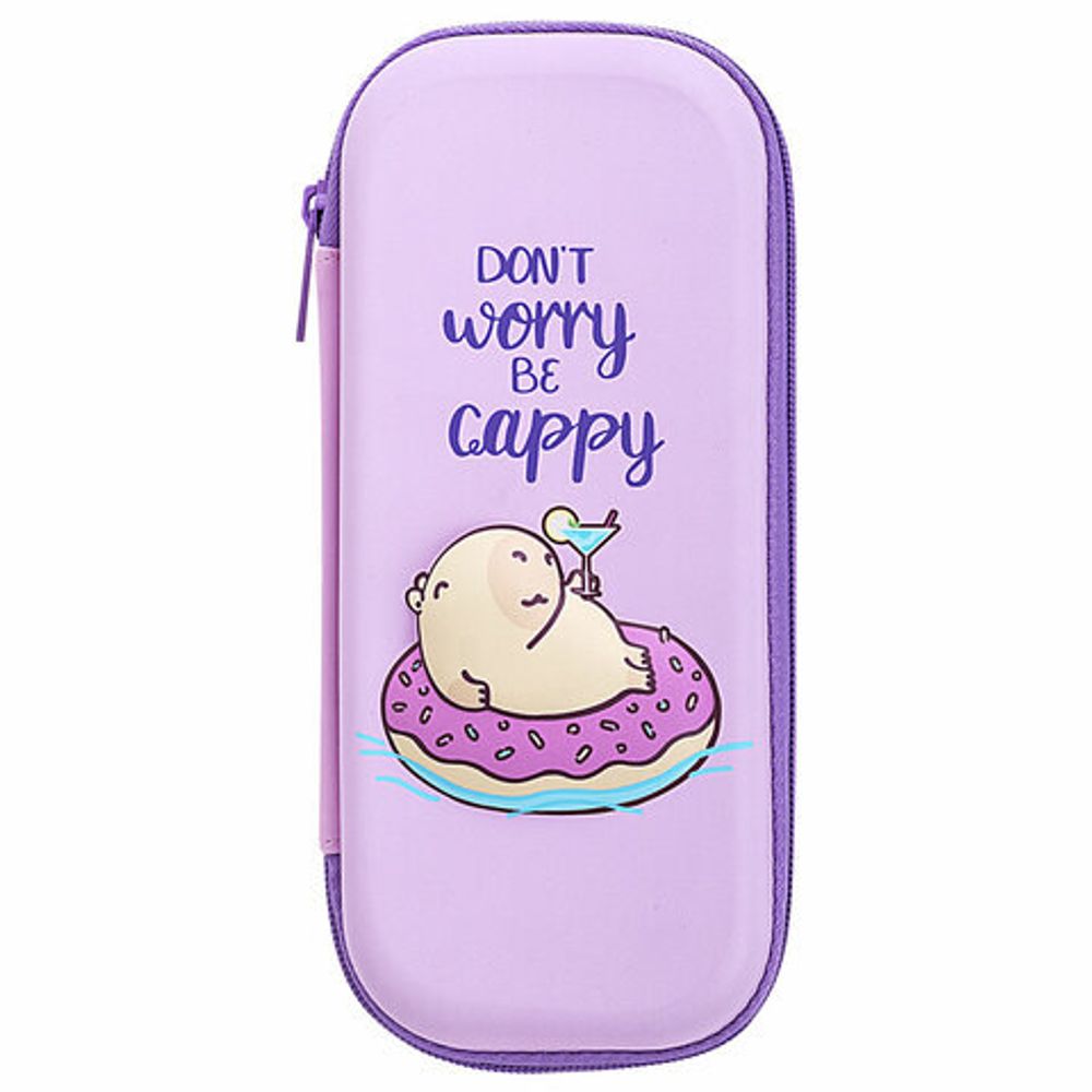 Пенал BRAUBERG, 1 отделение, 1 откидная планка, EVA, 22х5см, Capybara, 272335