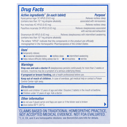 Boiron, SleepCalm®, без добавок, 60 таблеток для рассасывания