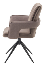 Стул М-City DISAUR Киннет (Kinnet) поворотный на поворотный на 360 градусов, Цв Шоколад Mohair-440, Castel-20, ткань, Тем.-Серый