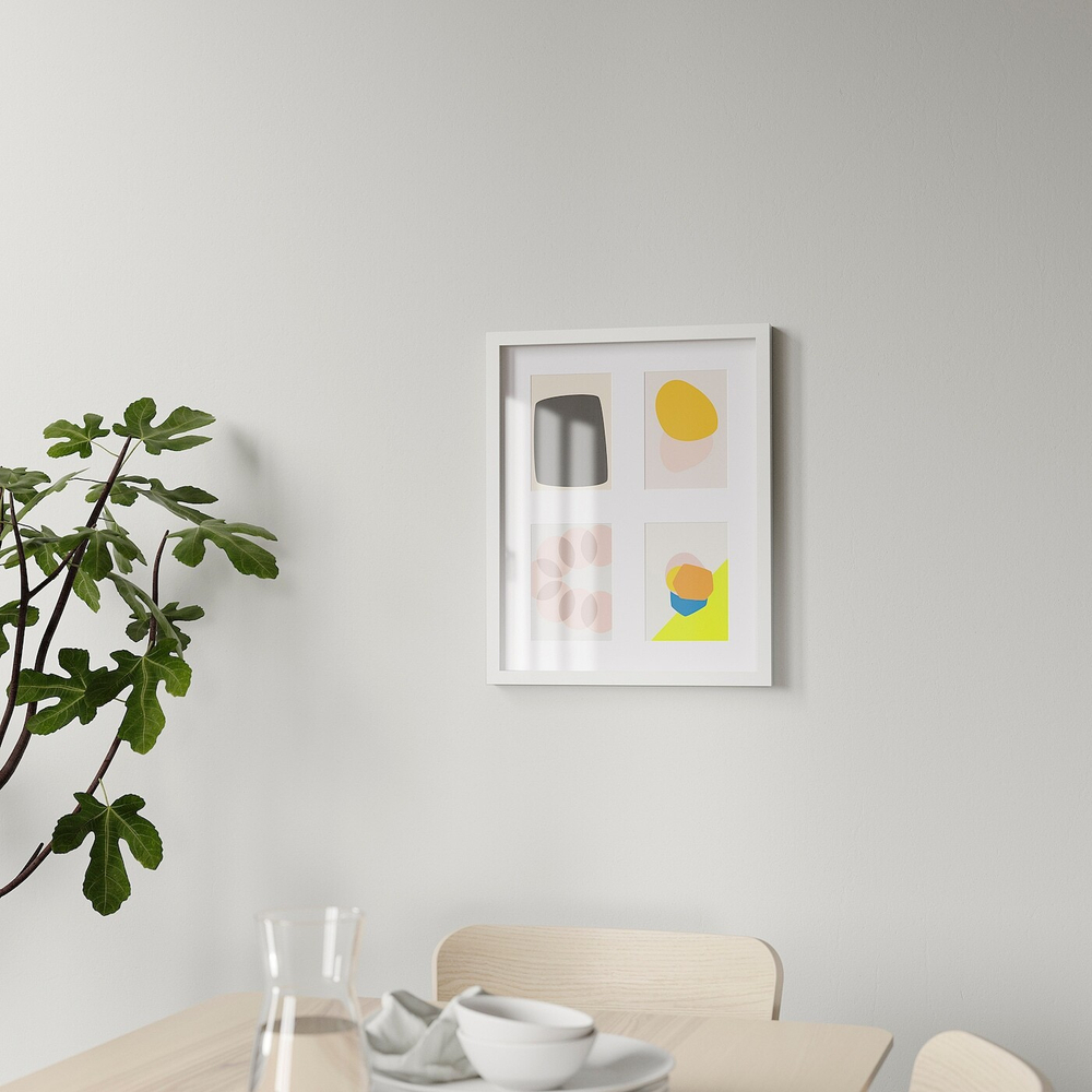 IKEA RÖDALM  (ИКЕА РÖДАЛМ)  -  Фоторамка для 4 фотографий, белая, 40x50 см