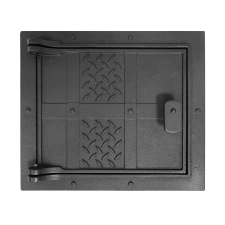 Дверца топочная чугунная уплотненная крашеная ДТУ-3Д RLK 4019 "Лофт" (310*270 мм)