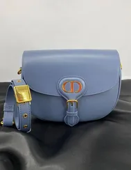 Сумка Dior Bobby, средний формат синий