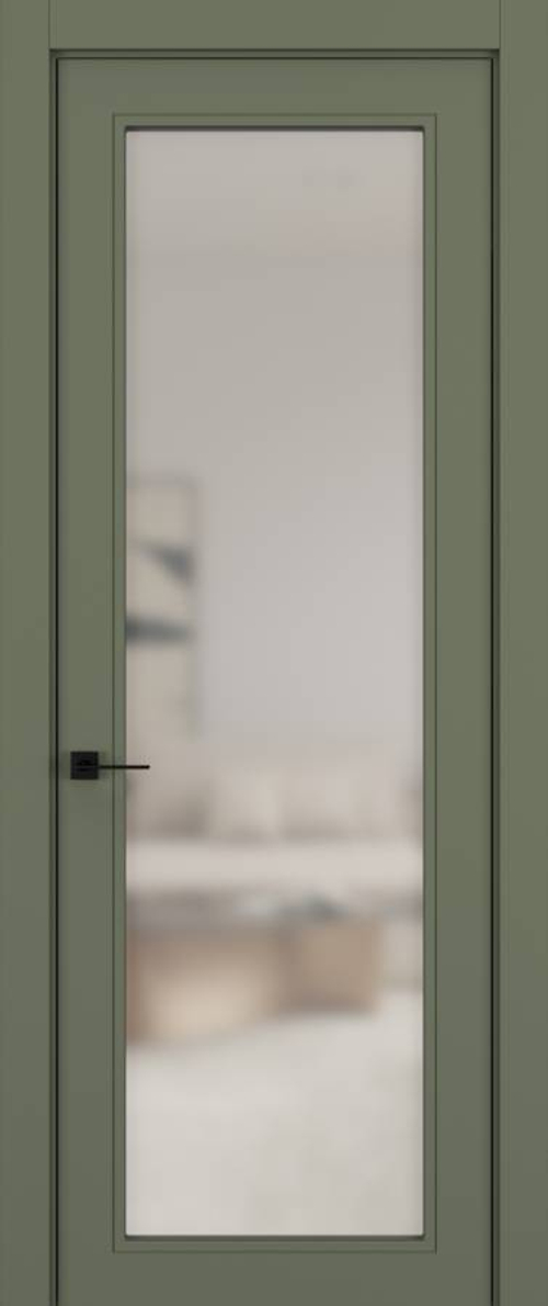 Дверь 01V GEOMETRY Матовый Оливковый