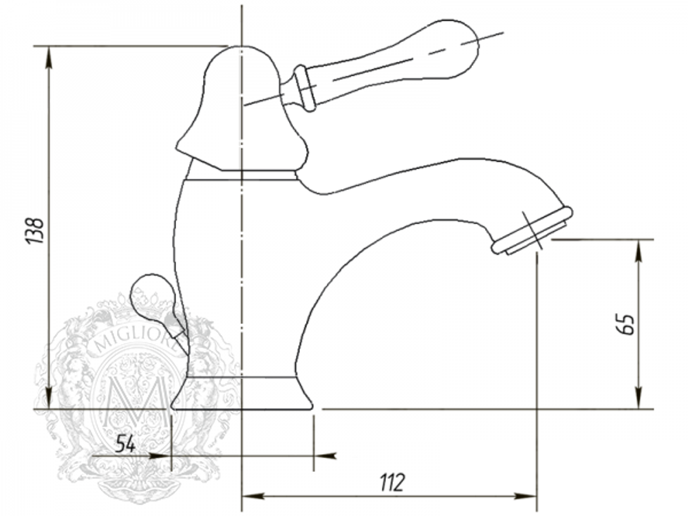 Смеситель для раковины  Migliore Maya BN.MAY-8913 хром