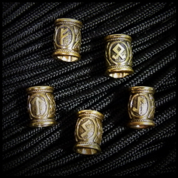 Бусина "Старший Футарк. Руна Тейваз " (малая) для темляков или браслетов