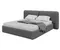 Кровать двуспальная Hub Soft 180 см (серый, твид)