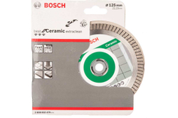 Диск алмазный отрезной Best for Ceramic Extraclean Turbo (125х22.2 мм) для УШМ Bosch 2608602479