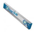 Уровень алюминиевый скелетный, 2 глазка+1 поворотный на 360, магн. лента, линейка, 400мм, 17-1-204---