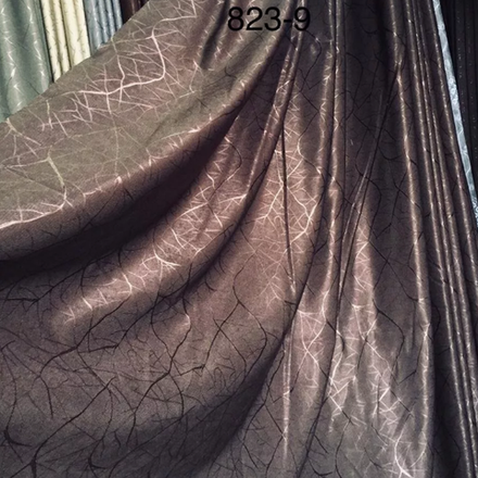 Блэкаут рогожка "Паутинка" коричневая оптом. Ш-280 см. 823-9