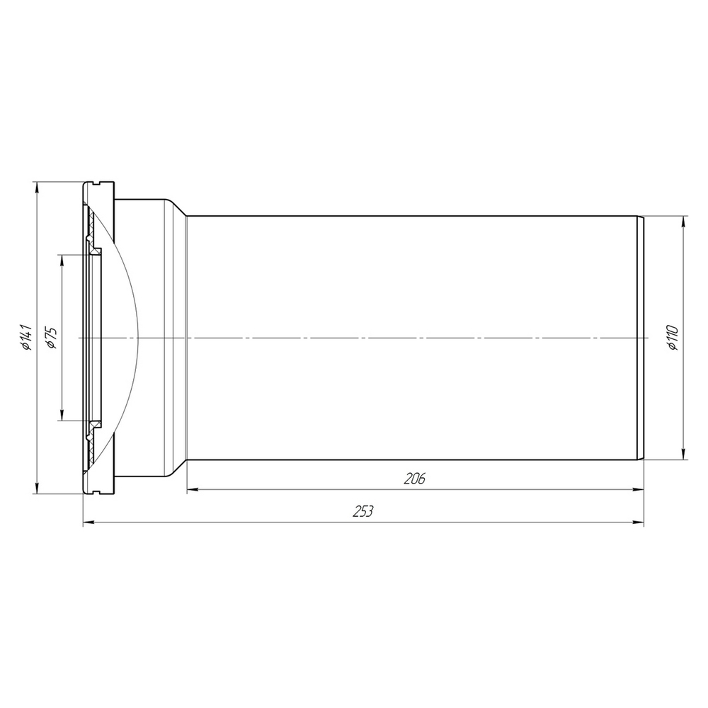Труба фановая 110 W1220 прямая АНИ пласт