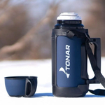 Термос TONAR (HS.TM-041) 1400ML (крышка-кружка с ручк, доп.пл.чашка, скл.ручки, ремень)