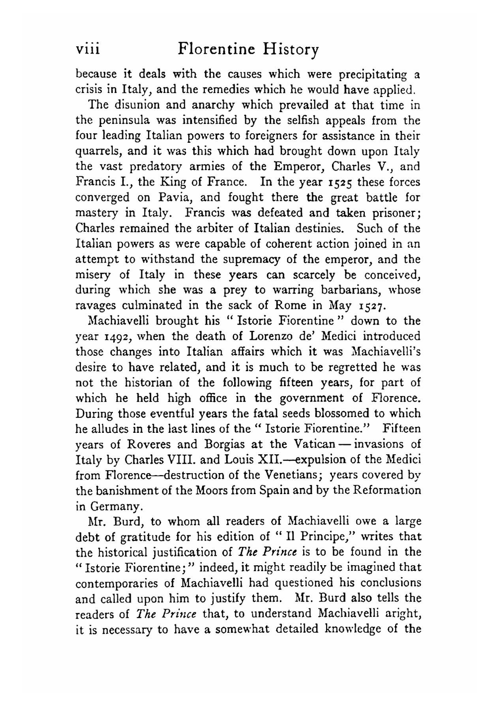 Florentine history | Machiavelli Niccolò
