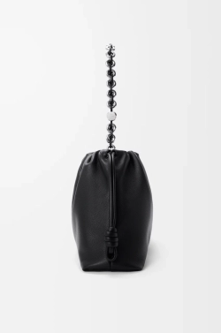 Loewe Большая сумка Flamenco из зернистой телячьей кожи, черный